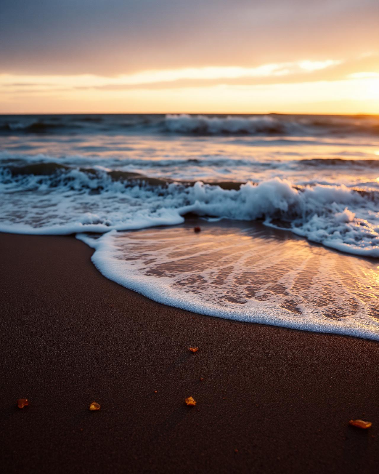 Sunrise on the Baltic shore